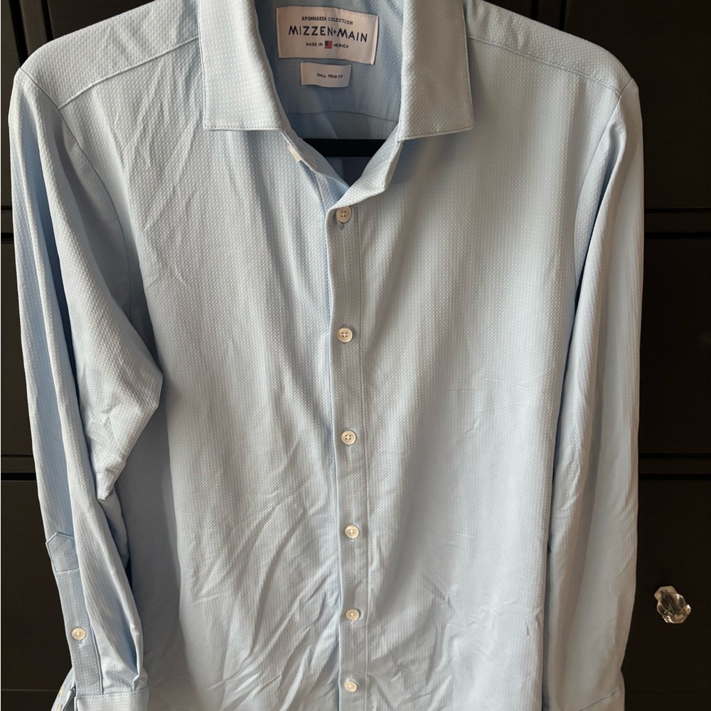 Mizzen+Main Sky Blue Dress Shirt